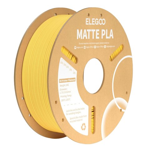 Філамент ELEGOO PLA MATTE, блідо-жовтий (sunshine yellow), 1 кг Прев'ю 1