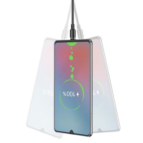 USB кабель Hoco X52, USB тип-A, micro-USB тип-B, 100 см, 2,4 А, чорний, магнітний, #6931474735539 Прев'ю 3
