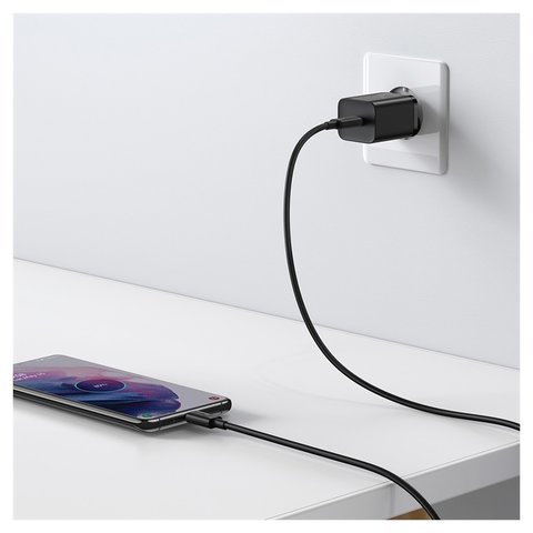 Adaptador de red Baseus Super Si, 25 W, Quick Charge, negro, sin cable, 1 puerto, #CCSP020101 Vista previa  1