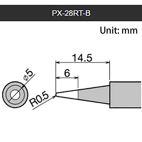 Punta de recambio para cautín  Goot PX-28RT-B Vista previa  4