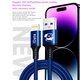 Cable USB Mechanic iData, USB tipo-A, Lightning, 100 cm, azul Vista previa  2