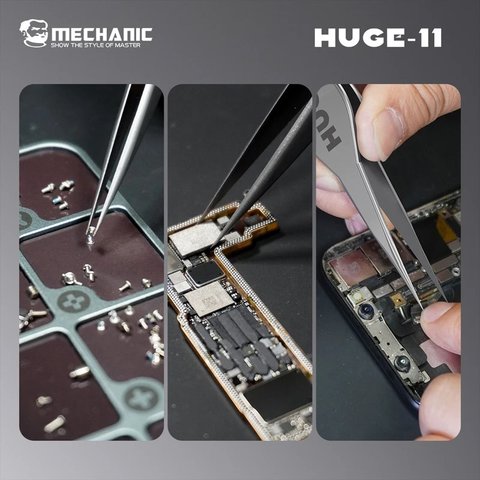 Пинцет монтажный Mechanic Huge-11, прямой, немагнитный Превью 5