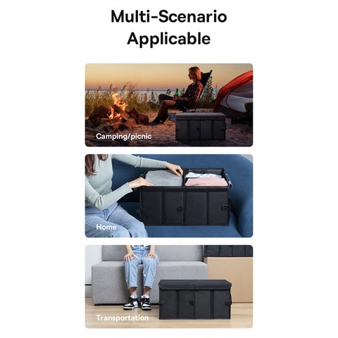 Органайзер Baseus OrganizeFun Series, черный, раскладной, портативный, ткань, MDF, 60 l, #C20256501111-00 Превью 1