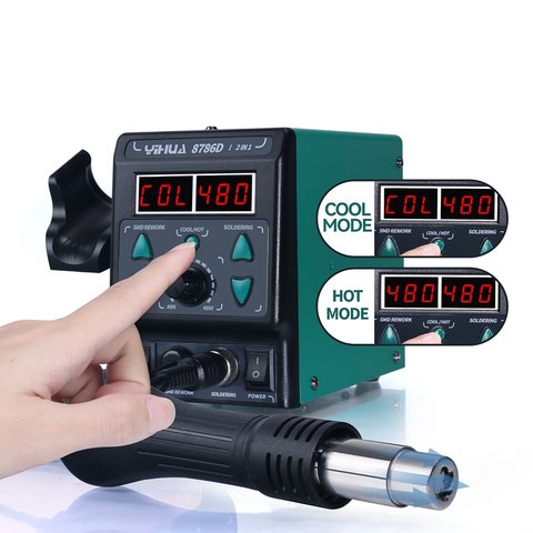 Термоповітряна паяльна станція YIHUA 8786D-I Прев'ю 3