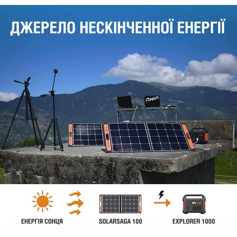 Сонячний генератор Jackery 1000 (Explorer 1000 + 2×SolarSaga 100W) Прев'ю 6