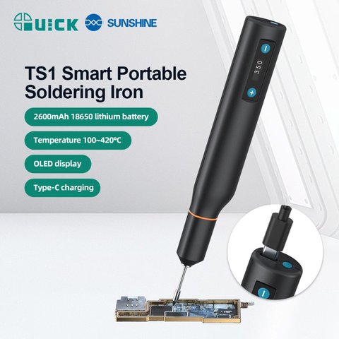 Паяльник Quick TS1, 10 Вт, 100-420°C, 2600 mAh, Type-C Прев'ю 1