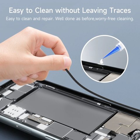 Клей JCID TP-030B, полиуретановый, черный, для приклеивания задних крышек, для дисплейных рамок, быстросохнущий, 30 мл Превью 7