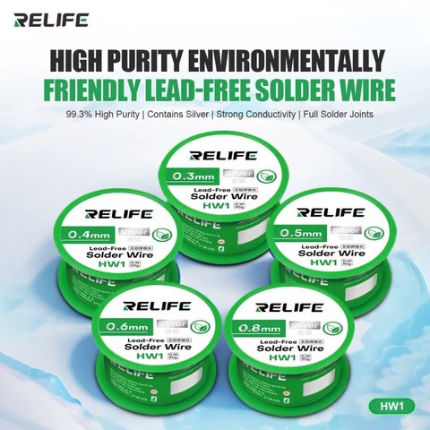 Припій RELIFE HW1, 0,4 мм, 40 г, безсвинцевий Прев'ю 1