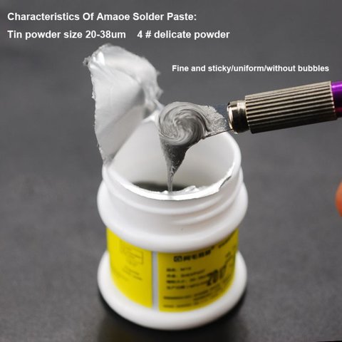 BGA паста Amaoe M10, 183 °C, 50 г Прев'ю 3